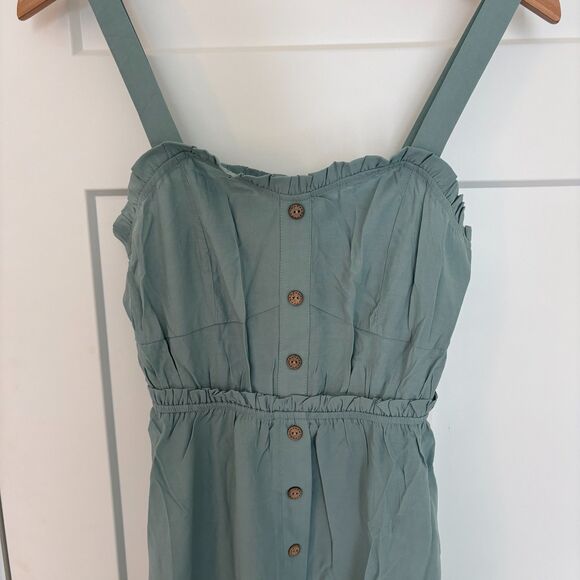 Women’s Button-Down Midi Sundress Sleeveless A-Line Beach Dress Size M NWT - Picture 5 of 8